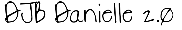 DJB Danielle 2.0 font preview